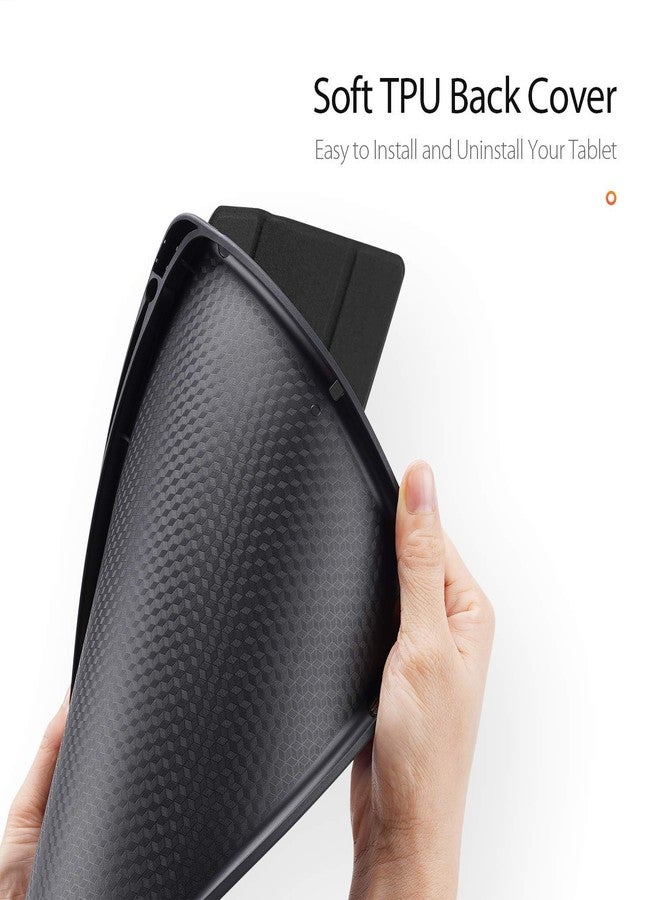 Robustrion Smart Flexible Trifold Flip Stand Case Cover with Pencil Holder for New iPad 9.7 inch 2018/2017 6th/5th Generation - Black - Image 4