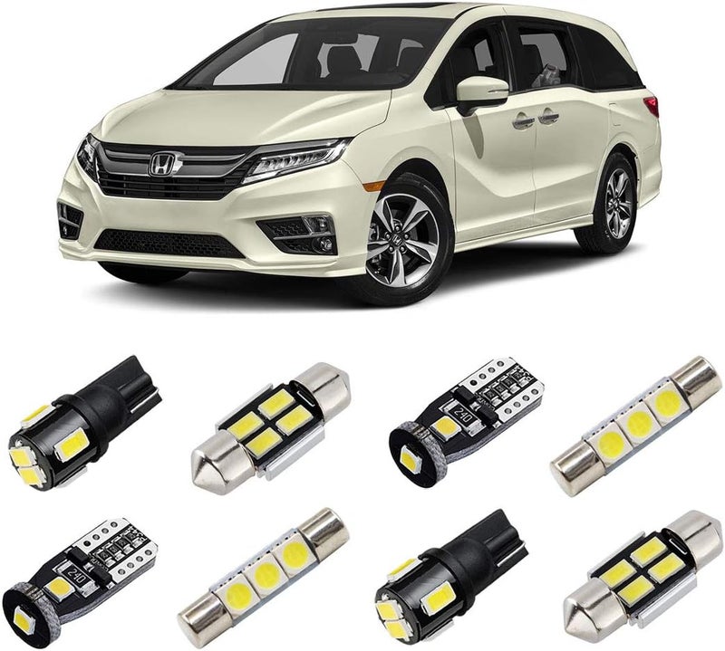 BRISHINE White Interior LED Lights Kit for Honda Odyssey 2018-2020 - Super Bright 6000K - Image 1