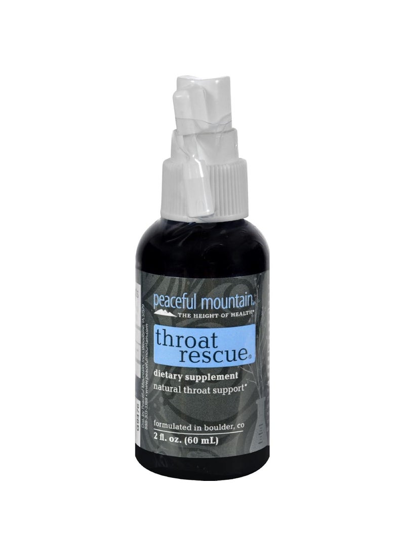 Peaceful Mountain Peaceful Mountain Throat Rescue - Throat Spray for Natural Throat Support - 2oz 