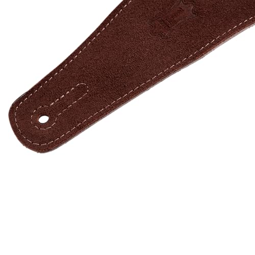 Levy's Leathers Simply Suede Series 2.5" Hand-Brushed Natural Dye Guitar Strap; Rust (MS26-RST) - Image 3