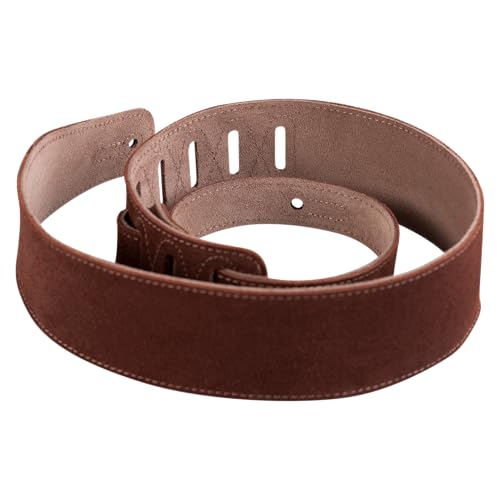 Levy's Leathers Simply Suede Series 2.5" Hand-Brushed Natural Dye Guitar Strap; Rust (MS26-RST) - Image 4