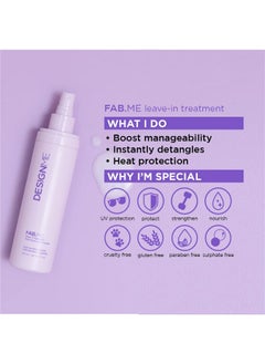 Design.ME Designme Fab.Me Leavein Treatment ; Multibenefit Leave In Conditioner For Curly Hair ; Lightweight Dry Conditioner Spray For Hair ; Hair Conditioner Spray For Manageability And Control (7.77 Oz)  - Image 4