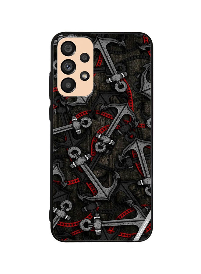 VR CREATIVE Protective Case Cover For Samsung Galaxy A33 5G Anchor Leggings Design Multicolour - Image 1