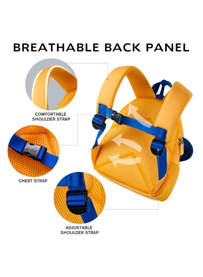 Nohoo حقيبة مدرسية/نشاط للأطفال من نوهوا 3D بشكل UFO لطيف 10" - أصفر - Image 3