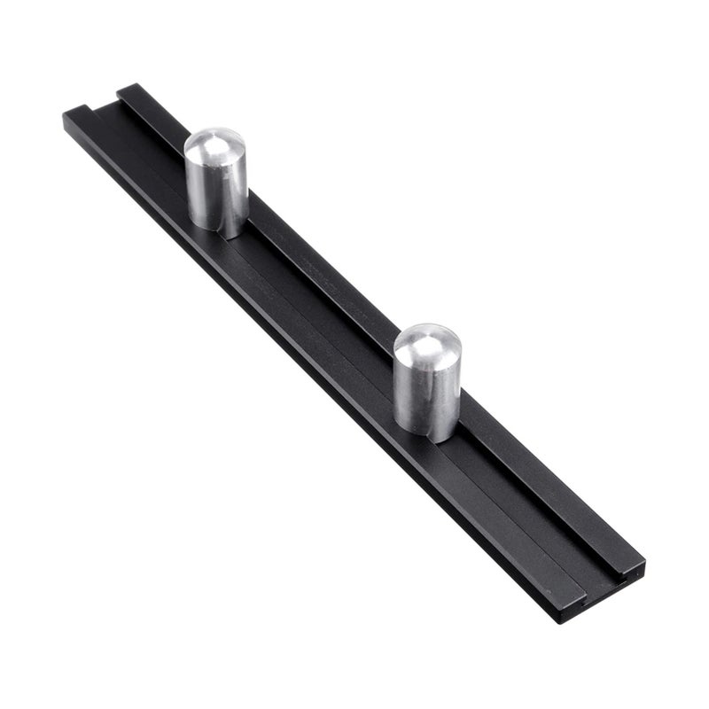 Woodworking Planing Stop Board 19mm Black Adjustable Hole Columns - Sturdy Durable Aluminum Alloy Positioning Clamp for High-Precision DIY Bench Woodworking - Image 1
