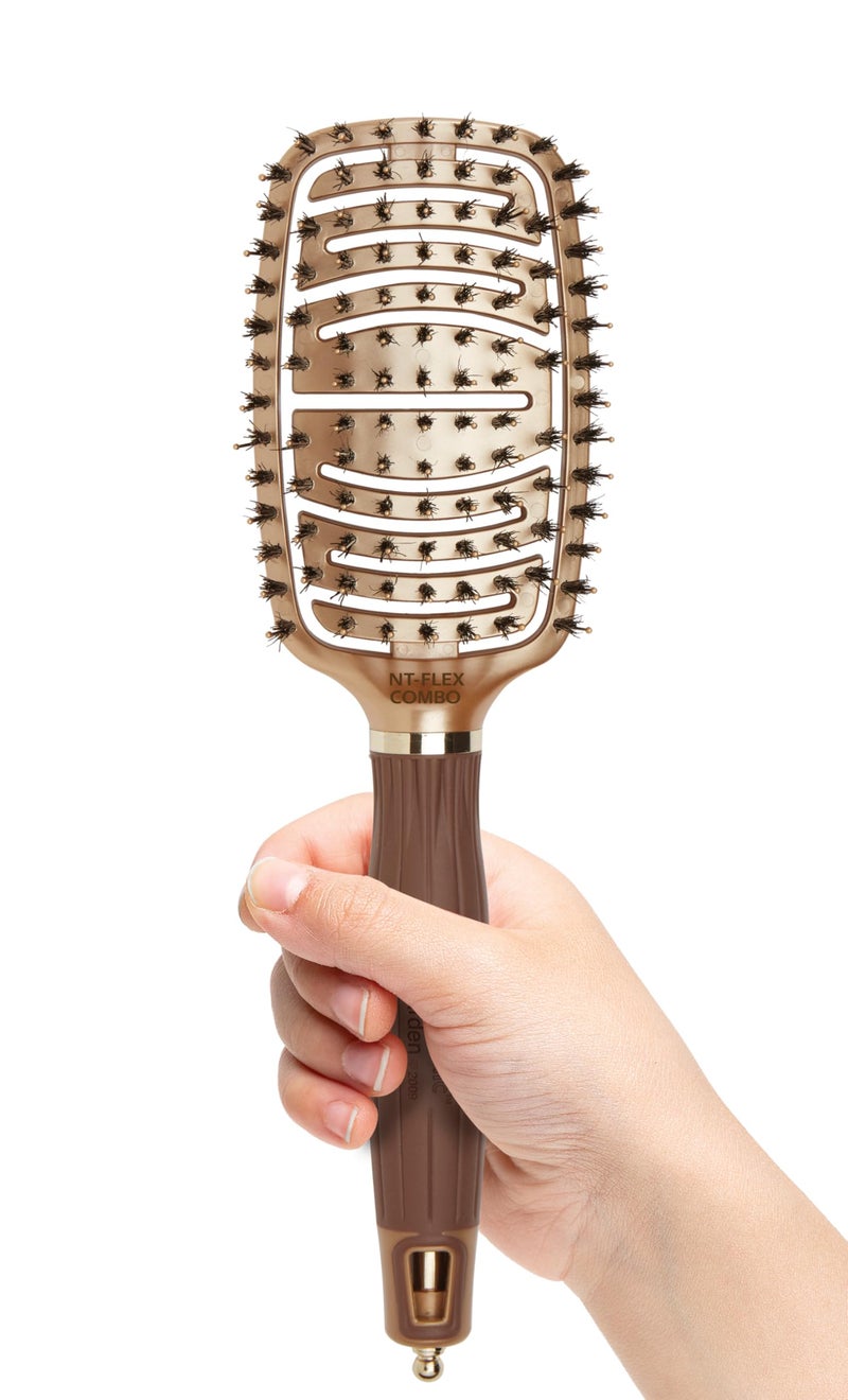 Olivia Garden NanoThermic Ceramic + Ion Flex Scalp-Hugging & Vented Hair Brush NT-FLEXCO (Combo) - Image 1