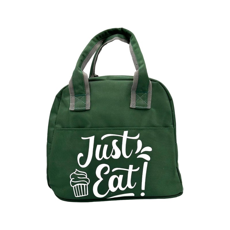 JUTEKA Insulated Travel Lunch Bag | Tiffin Bag | Storage Bag | Hand Bag for Kids, Office, School, Picnic, College (Bottle Green) - Image 1