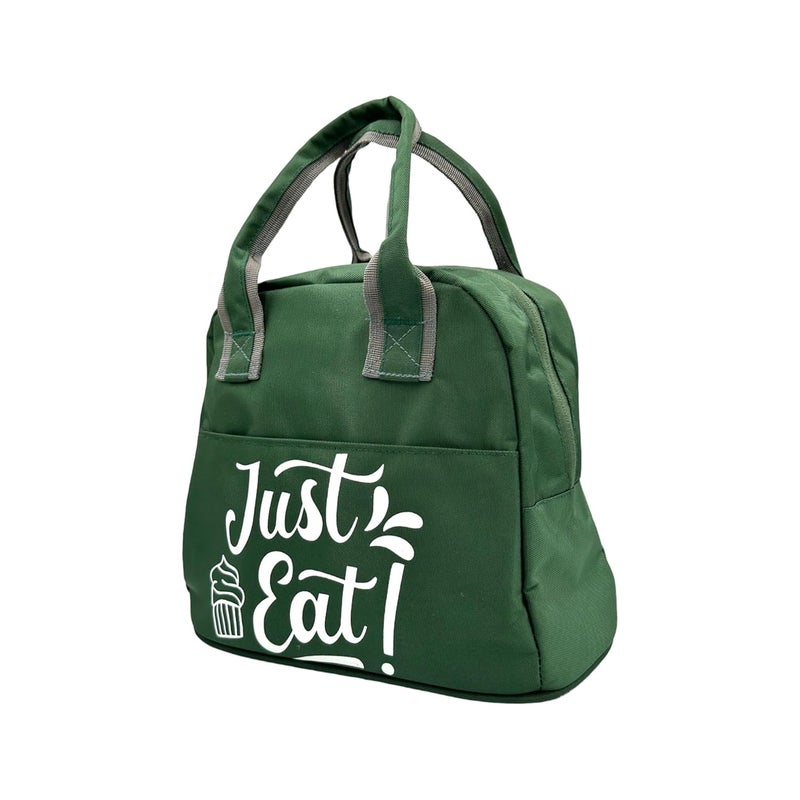 JUTEKA Insulated Travel Lunch Bag | Tiffin Bag | Storage Bag | Hand Bag for Kids, Office, School, Picnic, College (Bottle Green) - Image 3
