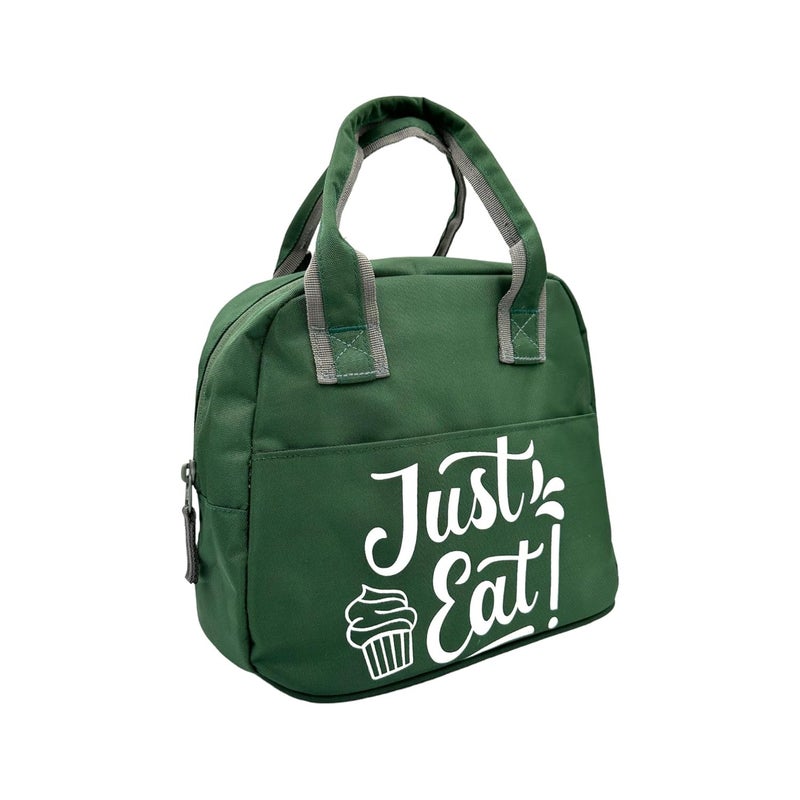 JUTEKA Insulated Travel Lunch Bag | Tiffin Bag | Storage Bag | Hand Bag for Kids, Office, School, Picnic, College (Bottle Green) - Image 2