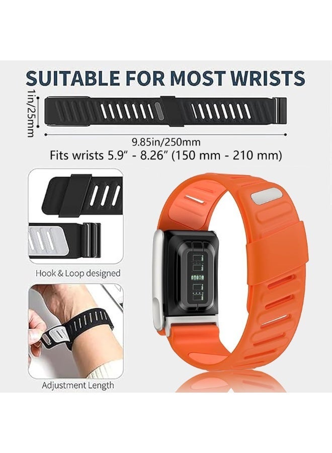 ZOXITY Silicone Wristband Compatible with Whoop 5.0 Band, Silicone Sports Loop Strap for Men & Women Comfort Durable Soft Adjustable, Breathable, with U Shapped Connector - Image 3