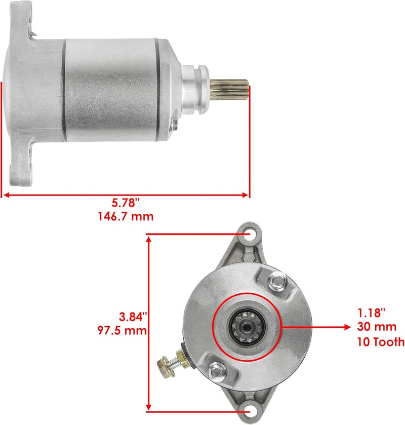 Caltric Starter Motor for Suzuki 400 LT-A400 LT-F400 Eiger 376 (2002-2008) - Image 2