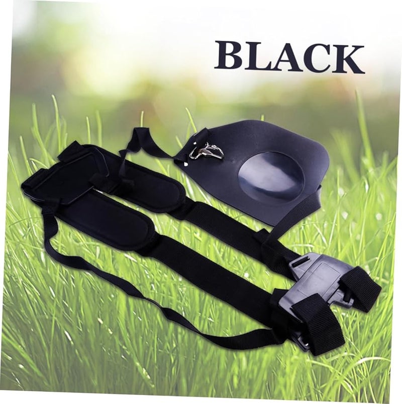 حزام الكتف المزدوج القابل للتعديل من النايلون لحشاشة الحديقة وجزازة العشب وآلة التشذيب باللون الأسود - Image 3