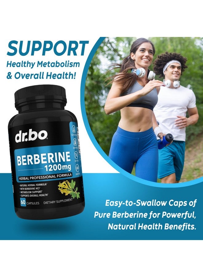 dr.bo Berberine Supplement Capsules - 1200mg Berberine HCL Supplement for Healthy Metabolic Support - Premium Natural Complex for Women & Men, Pure Support Capsules Supplements - 60 Pills - Image 3