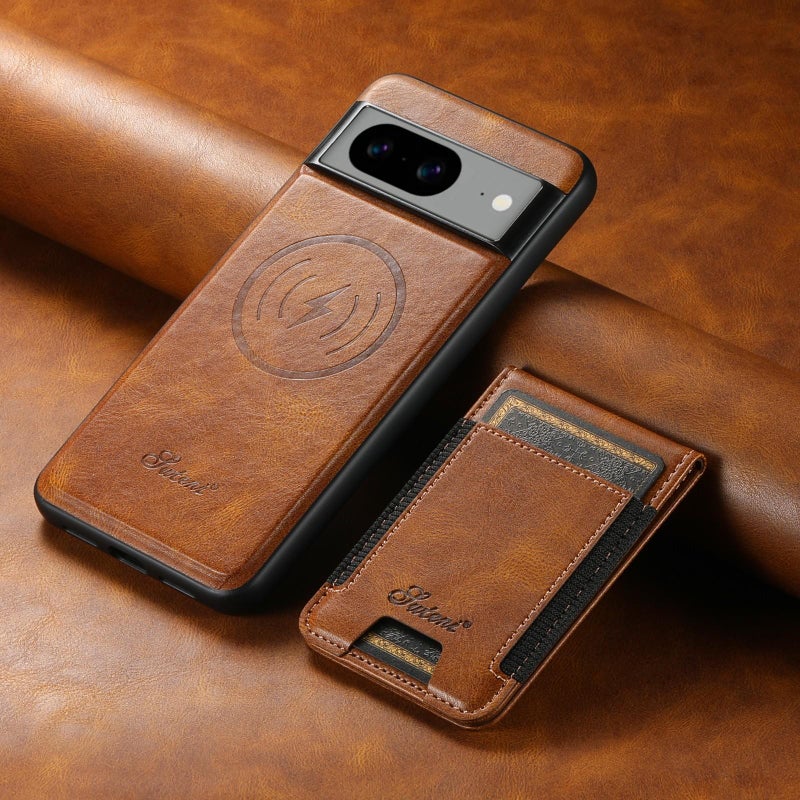 Suteni For Google Pixel 10 Pro Xl H17 Oil Eax Leather Detachable Wallet Phone Case(Brown) - Image 5