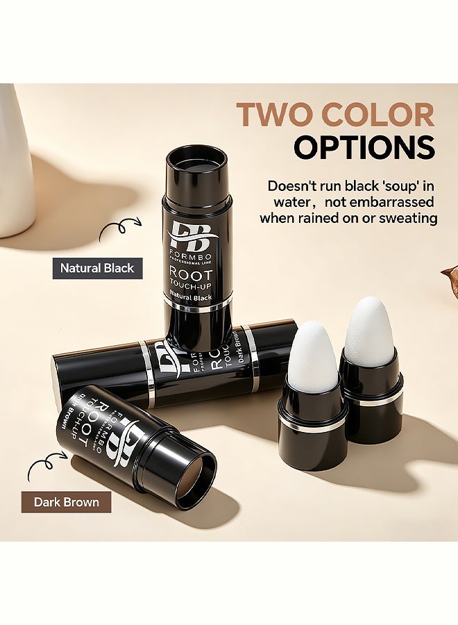 FORMBO Root Touch-Up Stick, Instant Gray Hair Coverage, Waterproof Long-Lasting Hair Color Concealer, #Dark Brown - Image 4