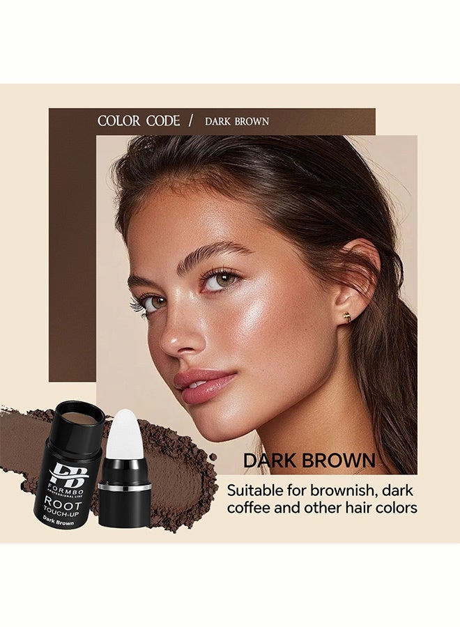 FORMBO Root Touch-Up Stick, Instant Gray Hair Coverage, Waterproof Long-Lasting Hair Color Concealer, #Dark Brown - Image 2