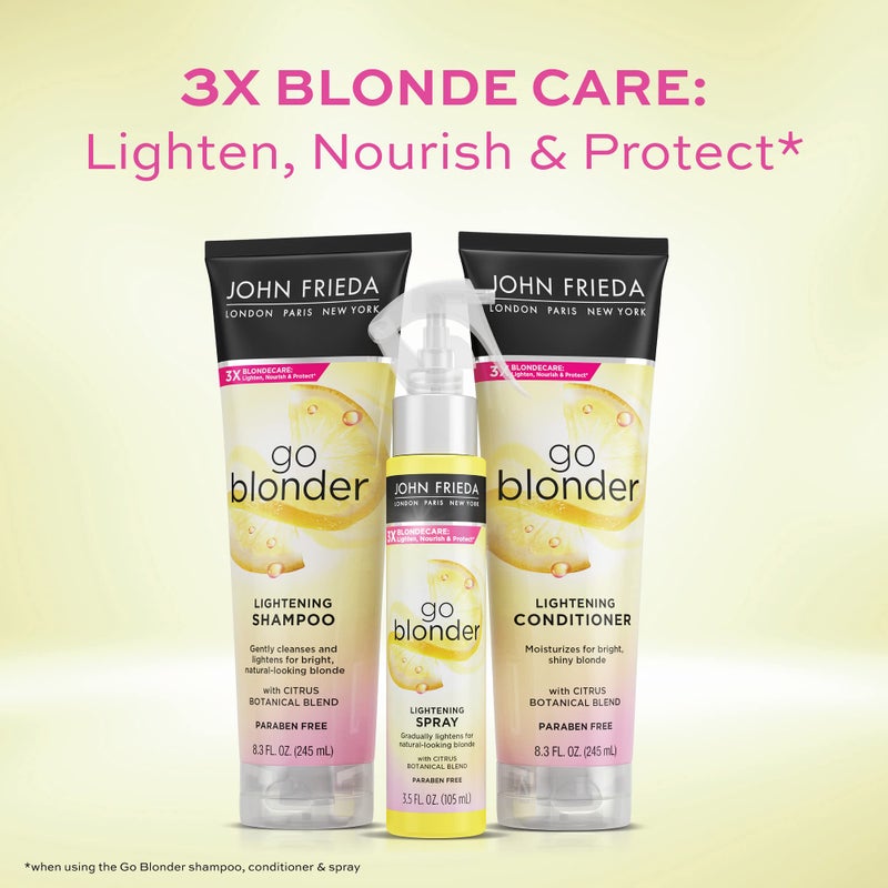 John Frieda Go Blonder Lightening Spray, Controlled Hair Lightener to Gradually Lighten Hair, with Citrus and Chamomile BlondMend Technology, 3.5 Oz - Image 5