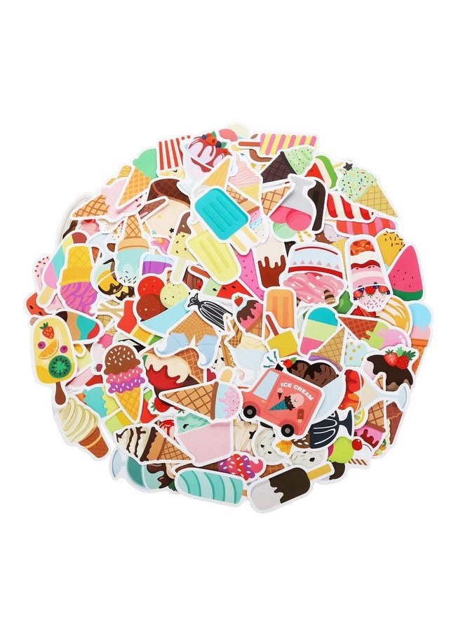 Cleverplay - 100 Pack Ice Cream Stickers,Ice Cream Party Favors, Birthday Decorations - Image 1