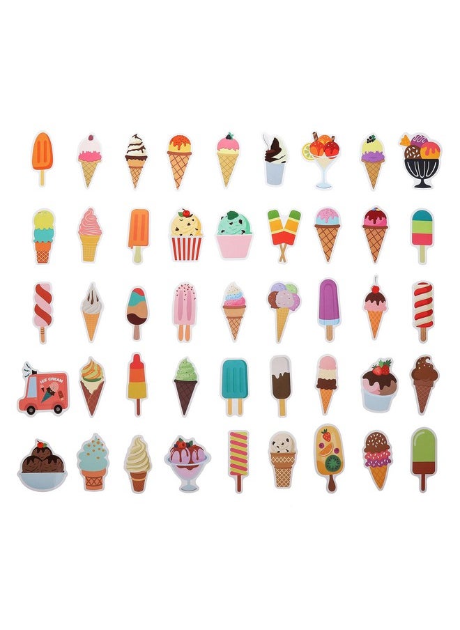 Cleverplay - 100 Pack Ice Cream Stickers,Ice Cream Party Favors, Birthday Decorations - Image 1