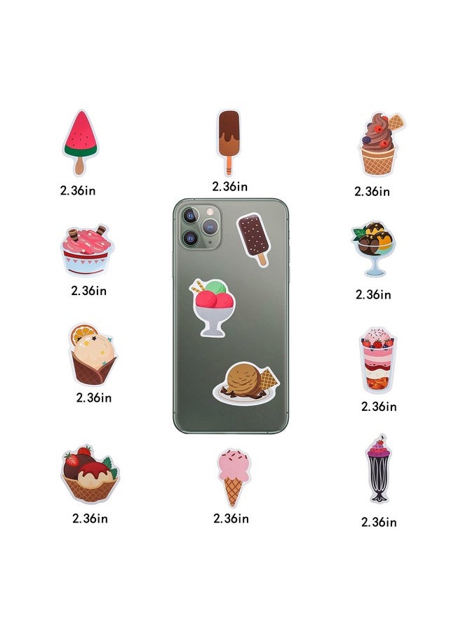 Cleverplay - 100 Pack Ice Cream Stickers,Ice Cream Party Favors, Birthday Decorations - Image 1