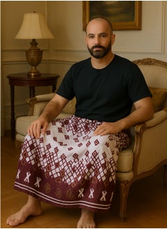 ماركة غير محددة وزرة مطاط مع جيب جانبي للرجل وزرة صيفي مريحة جدا وباردة للرجال وزار رجالي معوز صارون فوطة رجال صاروم اسباعية رجالية مناسب للمنزل والنوم وللرياضيين اوقات الصلاة شورت رياضي الرياضة للرياضة تمارين تمرين  - Image 1