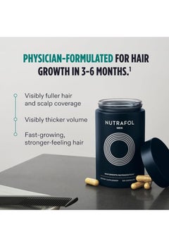 NUTRAFOL Nutrafol Men's Hair Growth Supplements, Clinically Tested for Visibly Thicker Hair and Scalp Coverage, Dermatologist Recommended - 1 Month Supply  - Image 2