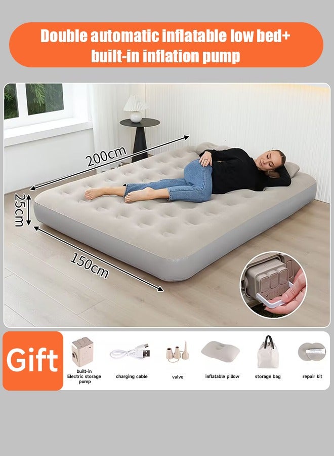 Essential inflatable bed for business trips, scratch-resistant and wear-resistant, one-button inflation and deflation, suitable for outdoor camping, hiking, home use and entertaining guests. - Image 5