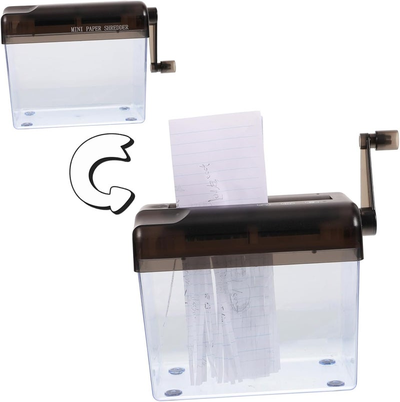 Beavorty Manual Desktop Paper Shredder A6 Small Office Handheld Wear-Resistant Hand Crank Shredder for Home and Daily Document Disposal - Image 5