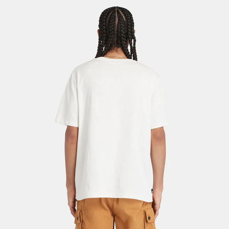 Timberland White Men's Graphic Slub T-Shirt for Men | Best Price UAE