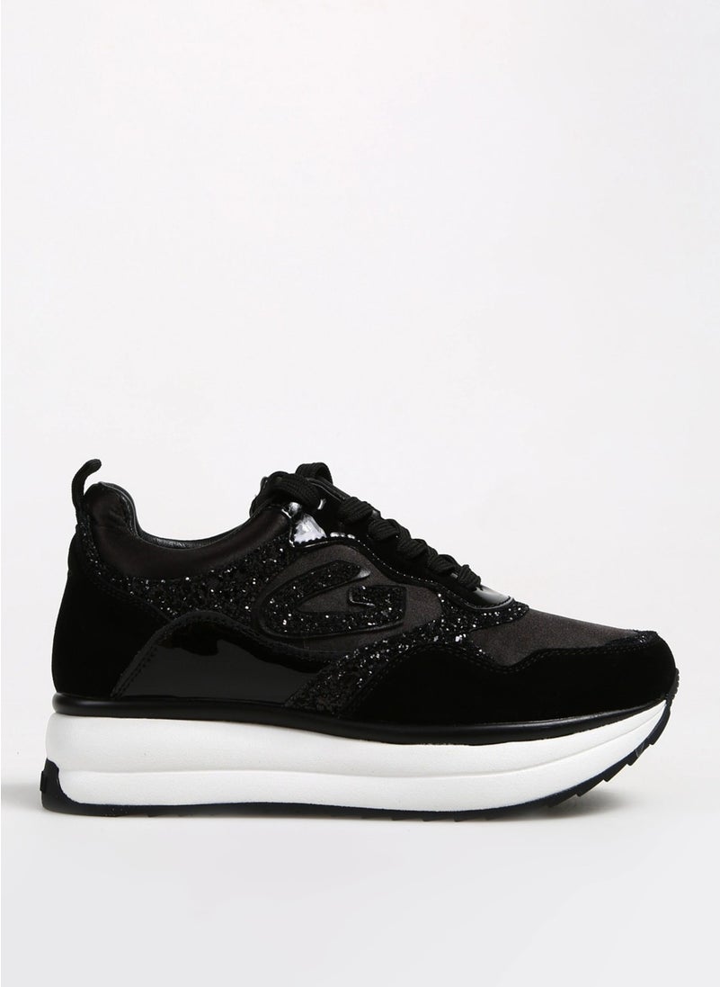 Alberto Guardiani Black Women's Suede Sneaker Louise 0170  - Image 1