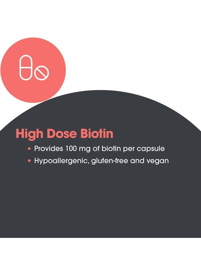 Allergy Research Group - HiBiotin Supplement - Extra Strength Biotin Pills, 100,000mcg Biotin, High Dose Biotin, Vegetarian Capsules, Hypoallergenic, Gluten Free - 90 Count - Image 1