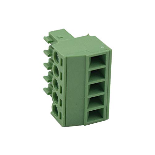 Hxchen 5-Pin 300V KF2EDGK 3.5mm Pitch PCB Screw Terminal Block Connector Green - (20 Pcs) - Image 3