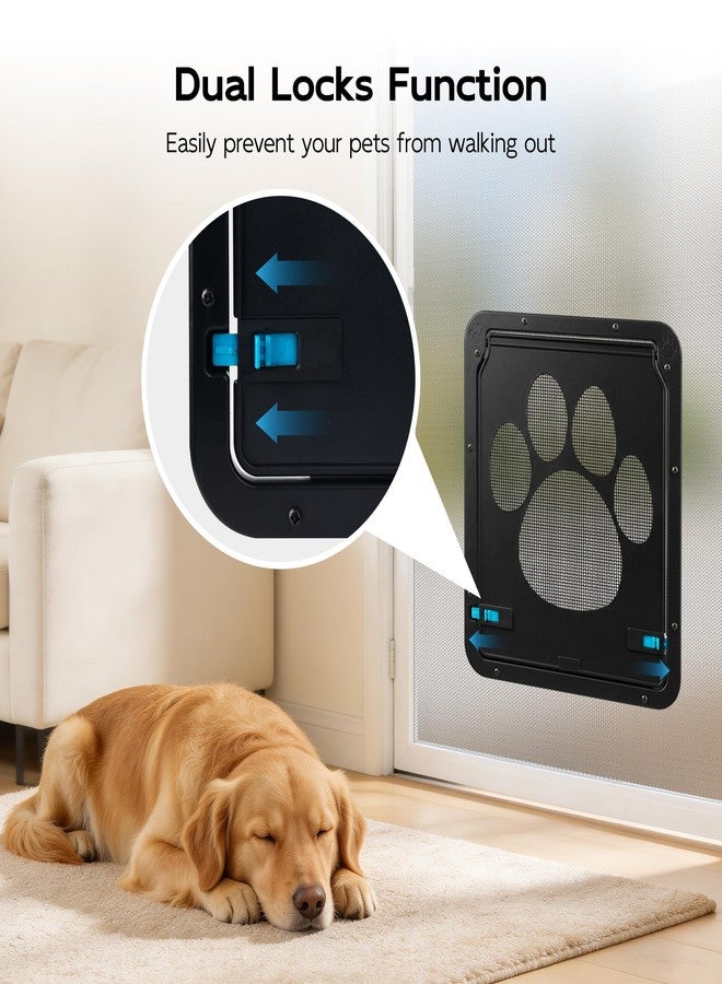باب PetPrime للكلاب، مناسب للأبواب الشبكية ذات الفتحة الجانبية، مقاس 12×14 بوصة، مزود بقفل وإغلاق تلقائي مغناطيسي، باب كبير للكلاب، مناسب للأبواب الشبكية المنزلقة، سهل التركيب، كبير الحجم. - Image 2