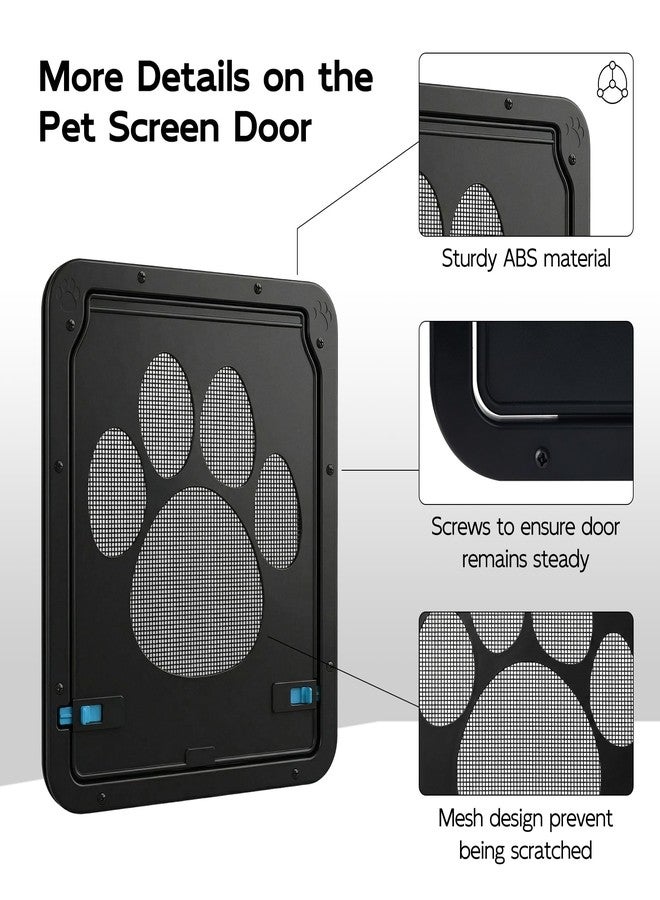 باب PetPrime للكلاب، مناسب للأبواب الشبكية ذات الفتحة الجانبية، مقاس 12×14 بوصة، مزود بقفل وإغلاق تلقائي مغناطيسي، باب كبير للكلاب، مناسب للأبواب الشبكية المنزلقة، سهل التركيب، كبير الحجم. - Image 4