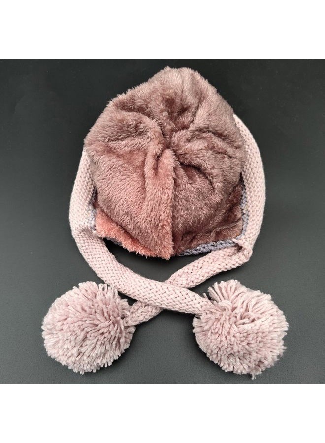 Huamulan Women Winter Peruvian Cover Ears Beanie Hat Ear Flaps Sherpa Ski Snow Hats Knit Fleece Lined 3 Pom Pom, M8259-huise, One size - Image 5