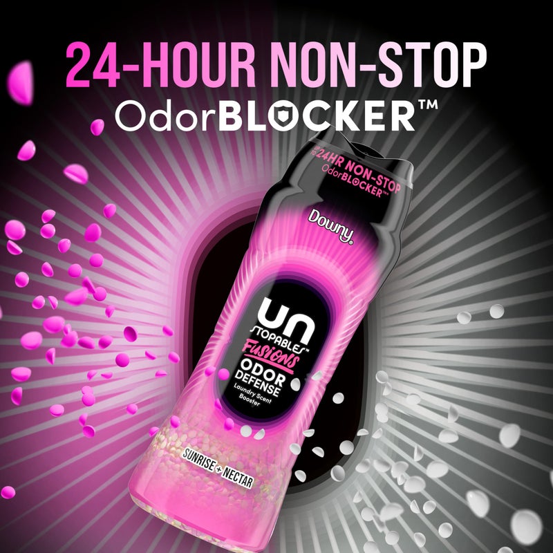 Downy داوني أنستوبابلز فيوجنز دفاع ضد الروائح معزز رائحة الغسيل، رائحة شروق الشمس + نكتار، 21.1 أونصة، حبيبات غسيل 2 في 1 لدفاع ضد الروائح - Image 2