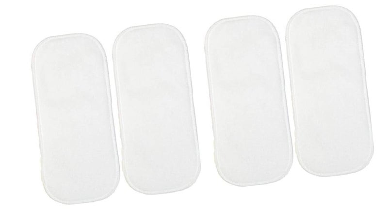 Alya 5 Layer White Microfiber Inserts Liners Wetfree Reusable Washable Cotton Diaper Nappy Inserts Natures Cloth Diaper Liner for Baby Cloth Diapers(PACK OF) (WHITE,PACK OF 4) - Image 1