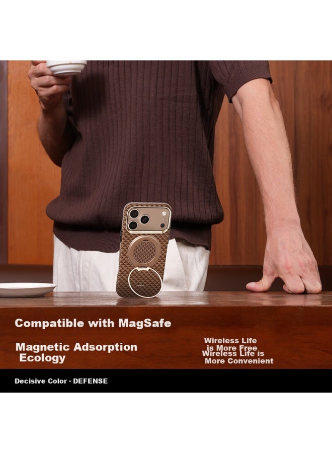 Defense Kevlar Magnetic Art Woven Business Iphone 17 Pro Max Protective Case For Men And Women, Light And Dustproof - Image 2