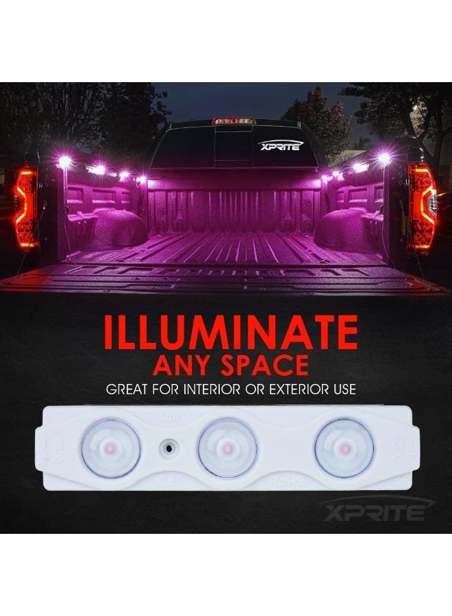 Xprite Xprite Purple Led Rock Light for Bed Truck, 24 LEDs Cargo Truck Pickup Bed, Off Road Under Car, Foot Wells, Rail  - Image 3
