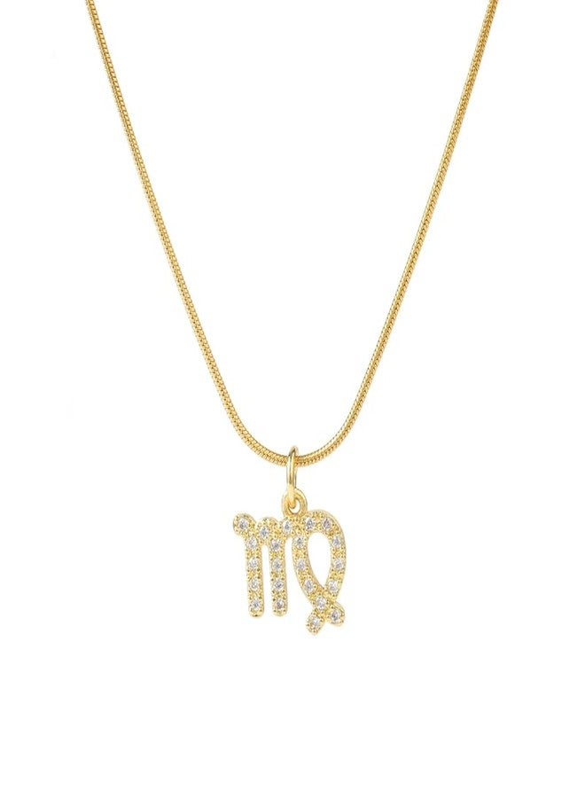 SALTY Pack of 2 Cosmic Zodiac Pendant-Virgo for Women | Stylish Locket Chain | Latest Fashion Jewellery Accessories for Girls | Minimal Jewelry | Ideal for Gifting | Marriage, Birthday | Gift for Valentine Day - Image 2