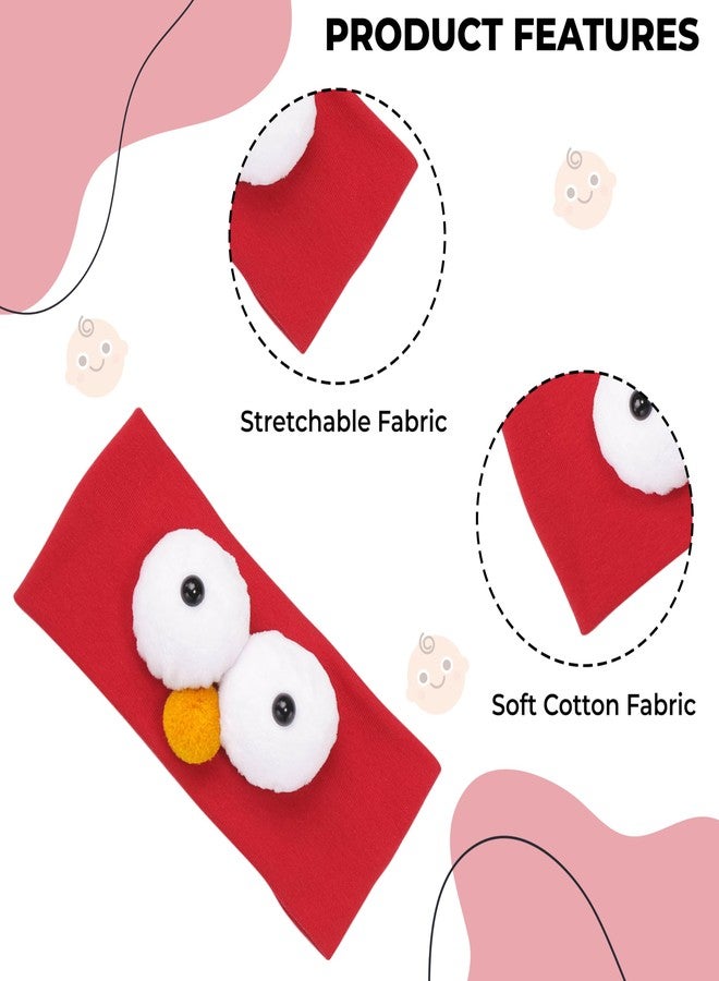 BEMBIKA’s Baby Headband The Ultimate Hairband For Baby Girl Kids’ Elastic Headbands Girls Head Band and Hair Accessories Chick Eyeball Design Red - Image 4