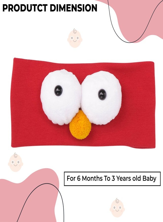 BEMBIKA’s Baby Headband The Ultimate Hairband For Baby Girl Kids’ Elastic Headbands Girls Head Band and Hair Accessories Chick Eyeball Design Red - Image 3