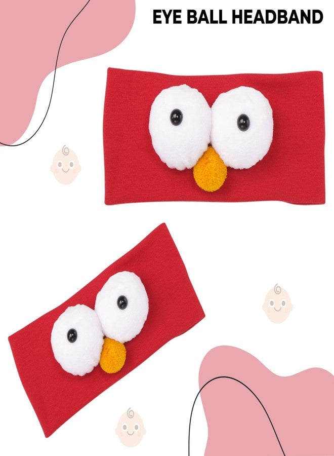BEMBIKA’s Baby Headband The Ultimate Hairband For Baby Girl Kids’ Elastic Headbands Girls Head Band and Hair Accessories Chick Eyeball Design Red - Image 2
