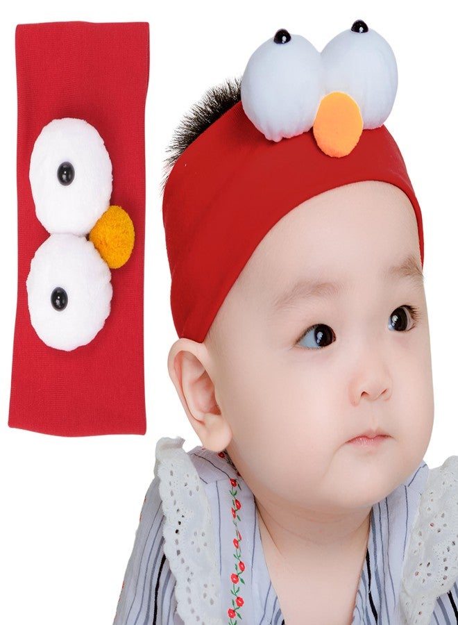 BEMBIKA’s Baby Headband The Ultimate Hairband For Baby Girl Kids’ Elastic Headbands Girls Head Band and Hair Accessories Chick Eyeball Design Red - Image 1