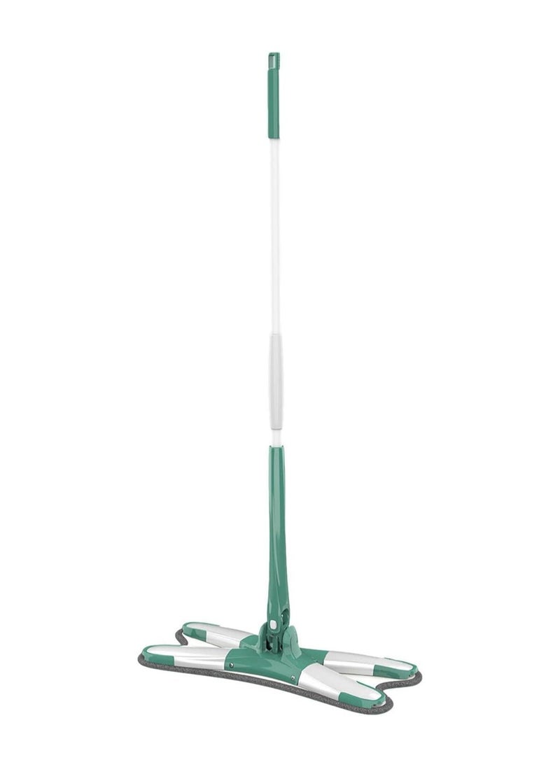 Generic - Lazy Mops X shape Hands Free Cleaner Automatic Flat Squeeze Mop For Home Cleaning Household Daily Use - Green and White - Image 1