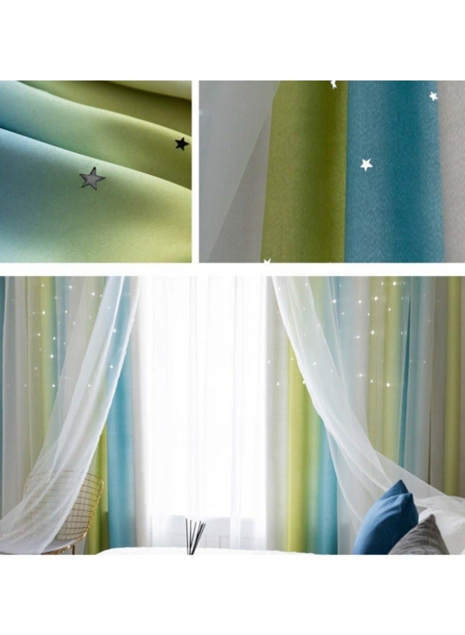 KYD 1 Panel Fabric Nation Blackout Curtains Thermal Insulated Bedroom Curtains for Living Room 100x200cm - Image 4