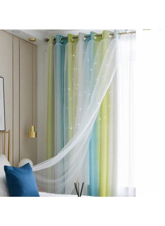 KYD 1 Panel Fabric Nation Blackout Curtains Thermal Insulated Bedroom Curtains for Living Room 100x200cm - Image 3