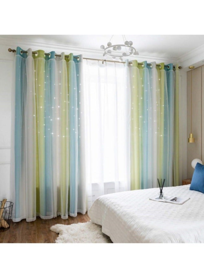 KYD 1 Panel Fabric Nation Blackout Curtains Thermal Insulated Bedroom Curtains for Living Room 100x200cm - Image 2