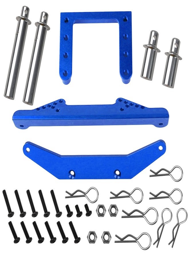 Vgoohobby Metal Front & Rear Body Mounts Body Posts Upgrade Parts Compatible with Traxxas Slash 2WD Rustler Stampede VXL 1/10 RC 2WD Car (Blue) - Image 3