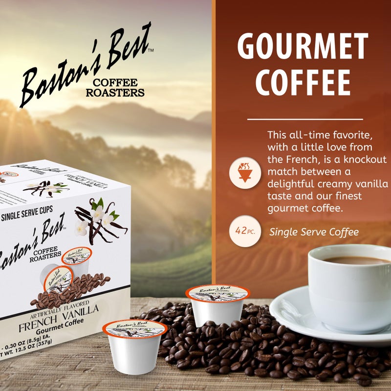 Boston’s Best - French Vanilla Flavored - Medium Roast - Single Serve Coffee Pods, Compatible with Keurig Brewers - 42 Pods - Image 2